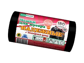 Мешки для мусора 180 л, ароматизированные, черные, в рулоне 25 шт., ПВД, 35 мкм, 1100х930 мм, НАДЕЖНЫЕ, 1802550 в Якутске