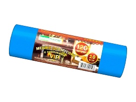 Мешки для мусора 120 л, с завязками, синие, в рулоне 10 шт., ПНД, 15 мкм, 800х750 мм, VIP, Z12010blue в Якутске Мешки для мусора 120 л, с завязками, синие, в рулоне 10 шт., ПНД, 15 мкм, 800х750 мм, VIP, Z12010blue в Якутске