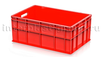 Ящик для молока, мяса, овощей и фруктов сплошной усиленный красный в Якутске