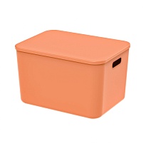 Ящик пластиковый вкладываемый оранжевый 410х305х245 мм в Якутске