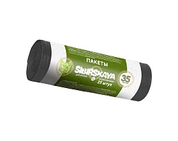 Мешки для мусора 30 л, черные, в рулоне 25 шт., ПНД, 7 мкм, 580х480 мм, SIBIRSKAYA, 101-003 S в Якутске