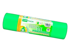 Мешки для мусора 180 л, ароматизированные, зеленые, в рулоне 10 шт., ПВД, 35 мкм, 1100х930 мм, PREMIUM+, 180105301 в Якутске Мешки для мусора 180 л, ароматизированные, зеленые, в рулоне 10 шт., ПВД, 35 мкм, 1100х930 мм, PREMIUM+, 180105301 в Якутске