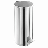 Урна для мусора с педалью, усиленное, Титан, 50 л, кольцо под мешок, нержавеющая сталь, хром в Якутске Урна для мусора с педалью, усиленное, Титан, 50 л, кольцо под мешок, нержавеющая сталь, хром в Якутске