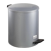 Ведро для мусора с педалью, усиленное, Титан, 15 л, серое, оцинкованная сталь в Якутске