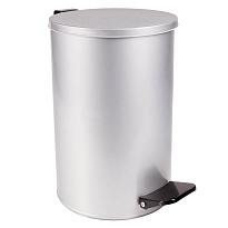 Ведро для мусора с педалью, усиленное, Титан, 10 л, серое, оцинкованная сталь в Якутске