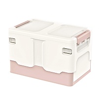 Ящик пластиковый складной белый, дно розовое, 370х240х240 мм в Якутске