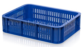 Ящик (лоток) кондитерский перфорированный синий в Якутске