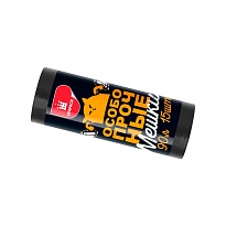 Мешки для мусора 90 л, черные, рулон 15 шт., ПНД, 20 мкм, 850х650 мм, Особопрочные, МП7825 в Якутске