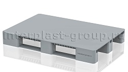 Поддон пластиковый сплошной 1200х800х150 без бортиков серый