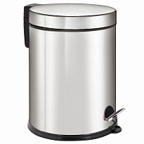 Ведро-контейнер для мусора урна с педалью LAIMA Classic Plus, 12 л, зеркальное в Якутске