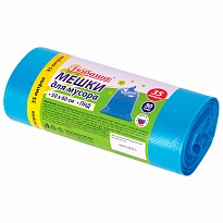 Мешки для мусора 35 л, синие, в рулоне 30 шт., ПНД, 10 мкм, 600х500 мм, Любаша, 608091 в Якутске Мешки для мусора 35 л, синие, в рулоне 30 шт., ПНД, 10 мкм, 600х500 мм, Любаша, 608091 в Якутске