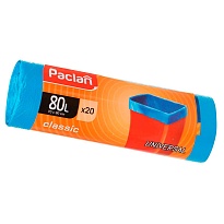 Мешки для мусора 80 л, синие, в рулоне 20 шт., ПНД, 12 мкм, 900х700 мм, PACLAN Classic, 606335 в Якутске