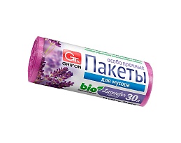 Мешки для мусора 30 л, ароматизированные, Лаванда, сиреневые, в рулоне 20 шт., ПНД, 9 мкм, 560х530 мм, GRIFON Aroma, 101-020 La в Якутске Мешки для мусора 30 л, ароматизированные, Лаванда, сиреневые, в рулоне 20 шт., ПНД, 9 мкм, 560х530 мм, GRIFON Aroma, 101-020 La в Якутске