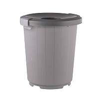 Мусорный бак с крышкой - воронкой 105 л серый 105 серый в Якутске Мусорный бак с крышкой - воронкой 105 л серый 105 серый в Якутске
